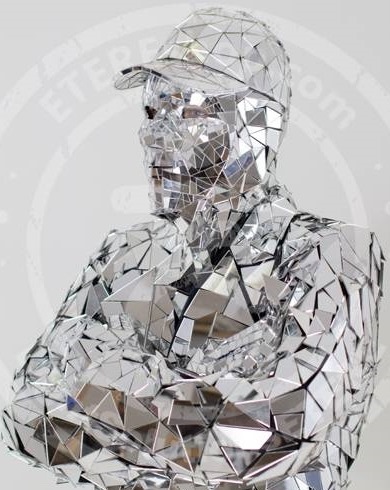 Mirror man glass suit in the cap