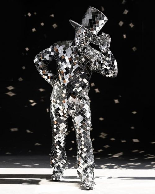Mirror man glass man performance costume