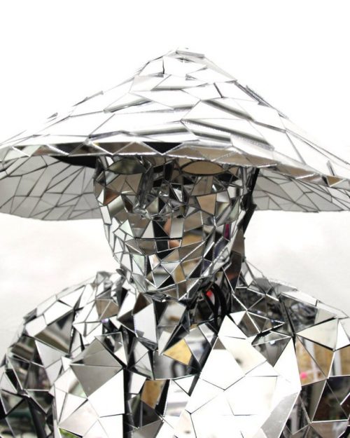 Mirror man “Asia” glass man performance costume
