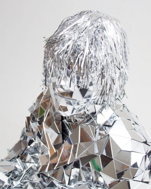 Mirror man “Hair” glass man performance costume