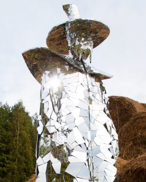 Mirror man “Wizard” glass man performance costume