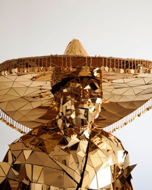 Golden Mirror Man Performance Costume “Amigo”