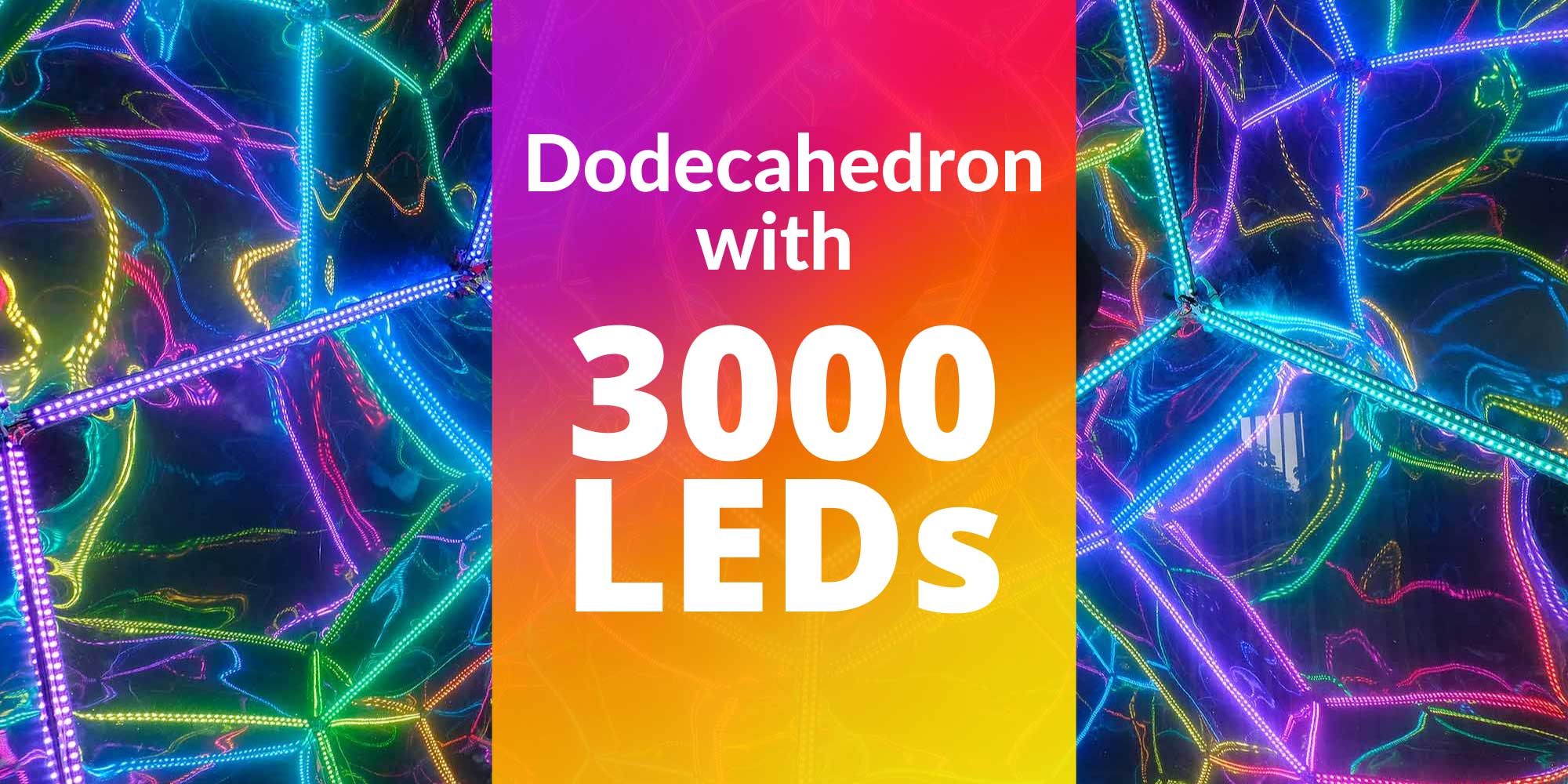 Have a look at our new product: two-meter dodecahedron with 3000 LEDs
